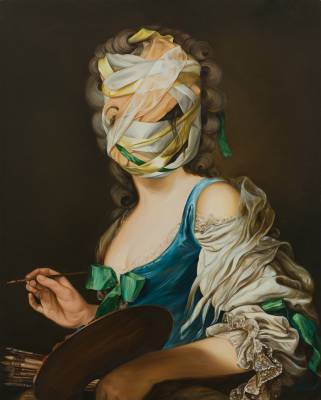 Ewa Juszkiewicz, Untitled (After Alexander Roslin), oil on canvas, 81 x 65 cm, 2017