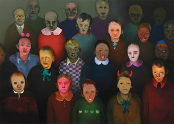 Group portrait,  200x260 cm, acrylic and oil on canvas, 2009