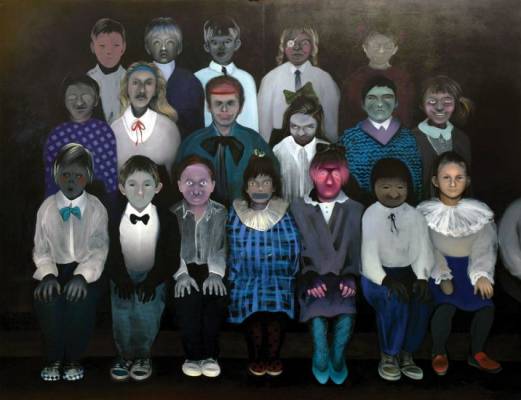 Our class, 200x260 cm, acrylic and oil on canvas, 2009